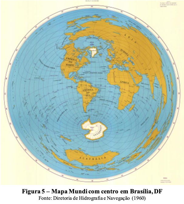 Mapa Mundi Com Centro Em Brasilia Df